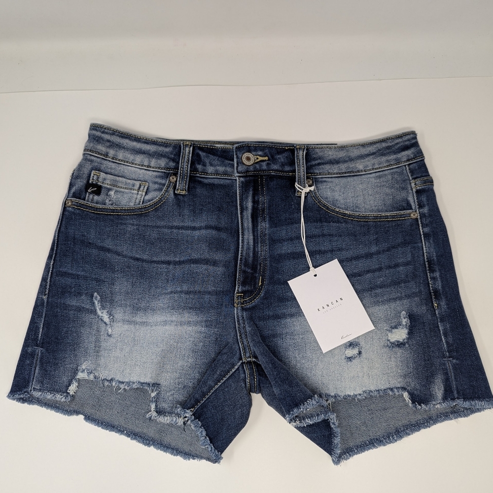 KanCan Los Angeles Stretch Denim High Rise Shorts Size XL